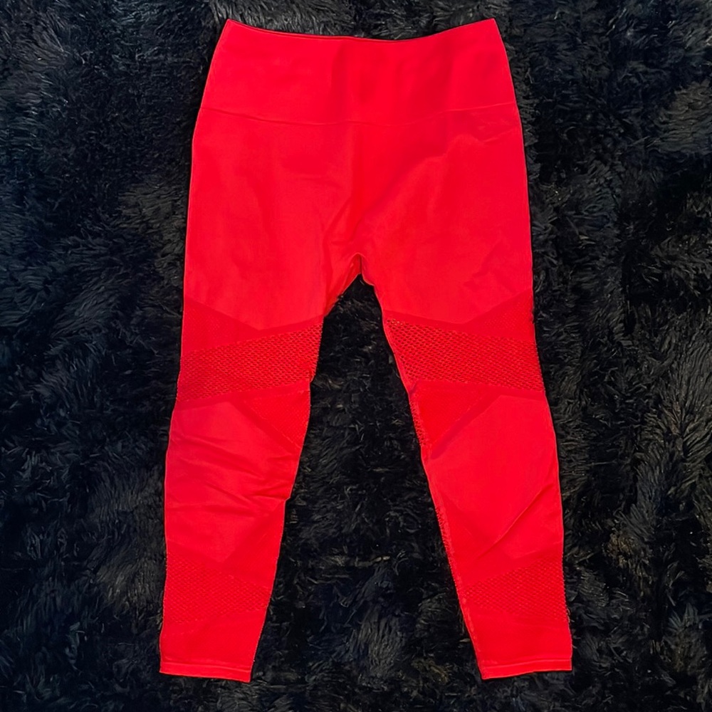 Fabletics, Red leggings, Size Large